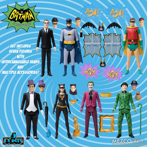 Image of (Mezco) (Pre-Order) 5 Points Batman (1966): Deluxe Boxed Set - Deposit Only