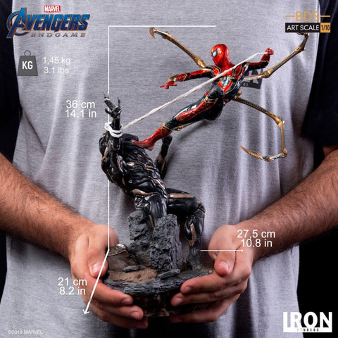 Image of (Iron Studios) Iron Spider Vs Outrider BDS Art Scale 1/10 Avengers Endgame