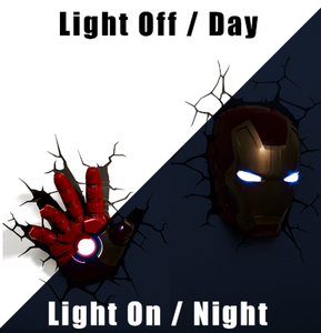 (3D Lights FX) 3D Wall Lamp Marvel Avengers - Iron Man Hand Only