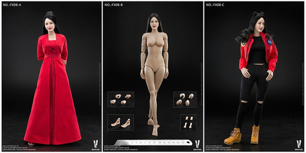 (VERYCOOL) (Pre-Order) 1/6 Asian Beauty Head Sculpture + VC 3.0 Female Body Set FX08 A B C reprint - Deposit Only