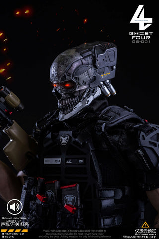 Image of (GHOST FOUR) (PRE-ORDER) GS-001 Sound control LED can be bright head carving-Centurion Takov- DEPOSIT ONLY