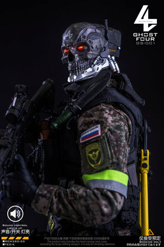 Image of (GHOST FOUR) (PRE-ORDER) GS-001 Sound control LED can be bright head carving-Centurion Takov- DEPOSIT ONLY