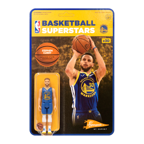 Image of (SUPER7) NBA REACTION FIGURE - STEPH CURRY (WARRIORS)