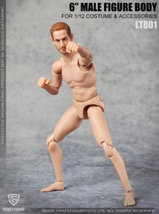 (Crazy Figure 1/12) (Pre-Order) The head carves the multi joint movable male body  LT001 - Deposit Only