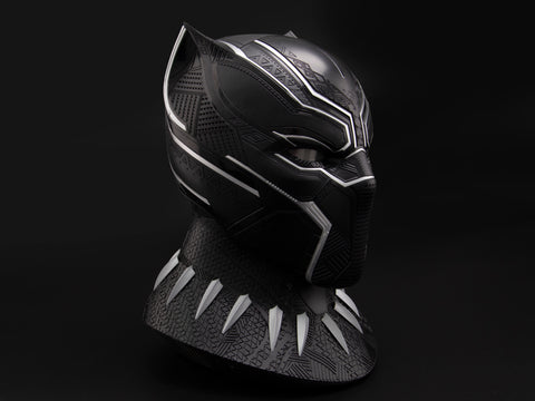 Image of (Killerbody) (Pre-Order) 1:1 MST6007 Black Panther Helmet w/Display StandEye Lights Touch Control System & Collecble & Wearable - Deposit Only
