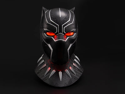 (Killerbody) (Pre-Order) 1:1 MST6007 Black Panther Helmet w/Display StandEye Lights Touch Control System & Collecble & Wearable - Deposit Only