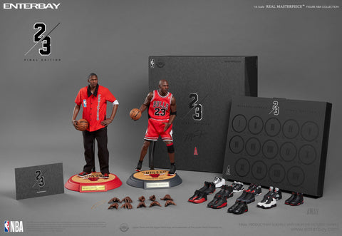 Image of (ENTERBAY) 1/6 REAL MASTERPIECE - NBA COLLECTION MICHAEL JORDAN ACTION FIGURE- AWAY (FINAL LIMITED EDITION)