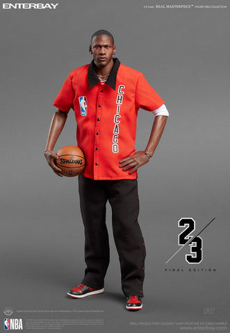 Image of (ENTERBAY) 1/6 REAL MASTERPIECE - NBA COLLECTION MICHAEL JORDAN ACTION FIGURE- AWAY (FINAL LIMITED EDITION)