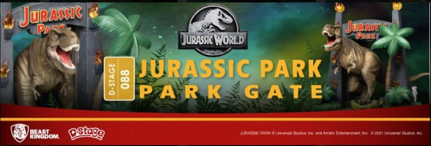 (Beast Kingdom) (Pre-Order) DS-088 Jurassic Park-Park Gate - Deposit Only
