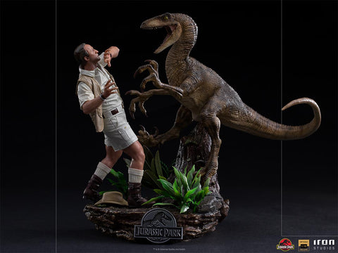 Image of (Iron Studios) Clever Girl Deluxe Art Scale 1/10 Statue - Jurassic Park