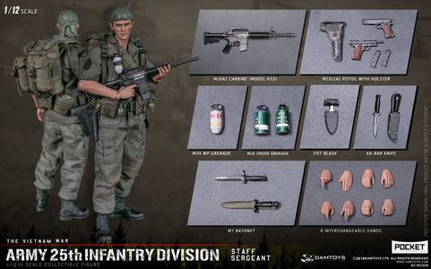 (DAMTOYS 1/12) Pre- Order PES006 POCKET ELITE SERIES - ARMY 25th Infantry Division Private STAFF SERGEANT-Deposit Only