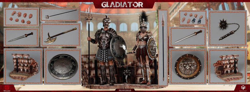 (HHmodel & HaoYuTOYS) (Pre-Order) 1/6 Empire Legion-Empire Gladiator, Imperial Female Warrior (HH18018 Set of Black) - Deposit Only