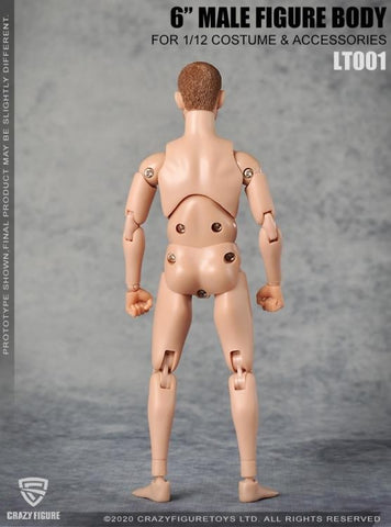 Image of (Crazy Figure 1/12) (Pre-Order) The head carves the multi joint movable male body  LT001 - Deposit Only