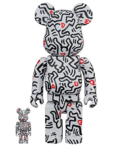 (Medicom) (Pre-Order) JPY12000 Bearbrick Keith Haring 100% & 400% set - Deposit Only
