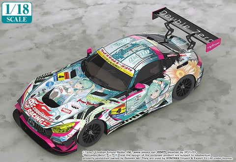 Image of (Good Smile Company) (Pre-Order) 1/18th Scale Good Smile Hatsune Miku AMG 2017 SUPER GT Ver. - Deposit Only
