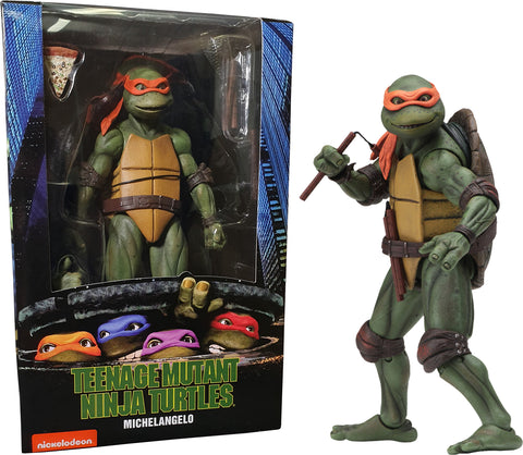 (NECA) Teenage Mutant Ninja Turtles – 7” Scale Action Figure – 1990 Movie Michelangelo