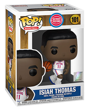 Image of (Funko Pop) Pop! NBA: Legends - Isiah Thomas (Pistons Home) with Free Boss Protector
