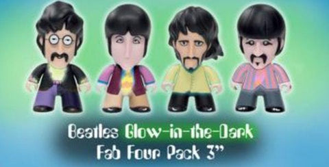 Image of (Titans Merchandise) The Beatles TITANS 3" Glow-in-the-Dark Fab Four Pack