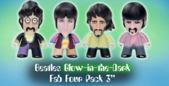(Titans Merchandise) The Beatles TITANS 3" Glow-in-the-Dark Fab Four Pack