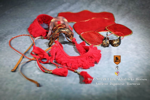 Image of (MR.Z) (PRE-ORDER) Mr.Z MRZ048-1S 1/6 48 Akhal-teke Hourses+harness(Brown red) - DEPOSIT ONLY