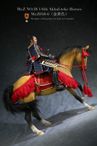 Image of (MR.Z) (PRE-ORDER) MRZ048-6H 1/6 48 AKHAL-TEKE HOURSES (ONLY HOURSES) (GOLDEN YELLOW) - DEPOSIT ONLY