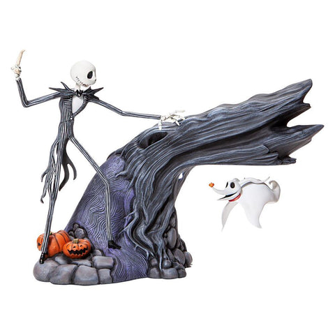 Image of (Enesco) (Pre-Order) Grand Jester Collection: MAGNETIC LEVITATING Jack Playing Fetch with Zero - Deposit Only