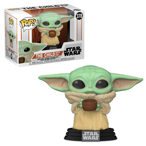 Image of (Funko Pop) POP STAR WARS: MANDALORIAN - THE CHILD WITH CUP