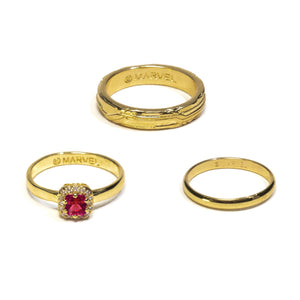(Saleone Studios USA) (Pre-Order) WandaVision Wedding Rings Prop Replica 3-Piece Set Cas US Exclusive - Deposit Only