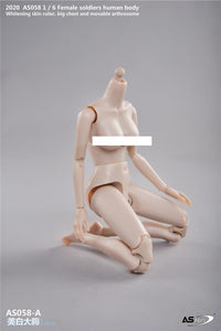 (ASTOYS)  (PRE-ORDER) AS058-A 1/6 Female Soldiers Human Body Big Chest Pale - DEPOSIT ONLY