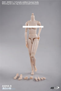 (ASTOYS) (PRE-ORDER) AS058-B 1/6 FEMALE SOLDIERS HUMAN BODY BIG CHEST PALE - DEPOSIT ONLY