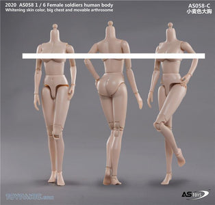 (ASTOYS) (PRE-ORDER) AS058-C 1/6 FEMALE SOLDIERS HUMAN BODY BIG CHEST PALE - DEPOSIT ONLY