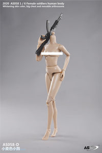 (ASTOYS) (PRE-ORDER) AS058-D 1/6 FEMALE SOLDIERS HUMAN BODY BIG CHEST PALE - DEPOSIT ONLY