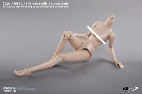 Image of (ASTOYS) (PRE-ORDER) AS058-D 1/6 FEMALE SOLDIERS HUMAN BODY BIG CHEST PALE - DEPOSIT ONLY
