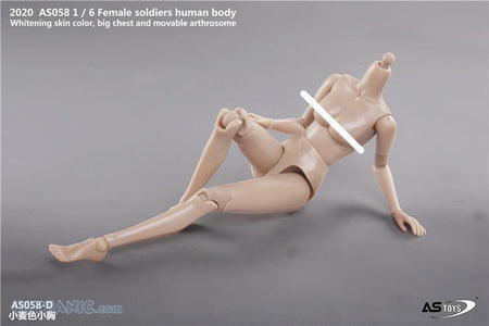 (ASTOYS) (PRE-ORDER) AS058-D 1/6 FEMALE SOLDIERS HUMAN BODY BIG CHEST PALE - DEPOSIT ONLY