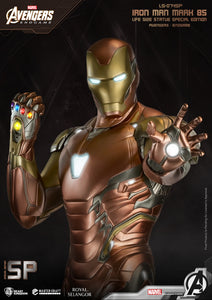 (Beast Kingdom) (Pre-Order) LS-074SP Avengers Endgame Iron Man Mark 85 Life Size Statue Metalesce Edition - Deposit Only