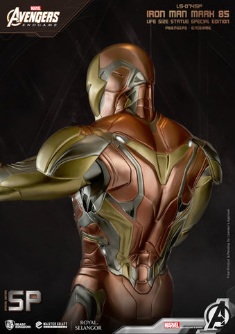 Image of (Beast Kingdom) (Pre-Order) LS-074SP Avengers Endgame Iron Man Mark 85 Life Size Statue Metalesce Edition - Deposit Only