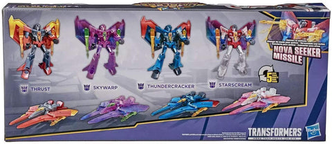 Image of Hasbro Transformers Sinister Strikeforce Seekers 4-Pack Starscream Thundercracker Skywarp Thrust