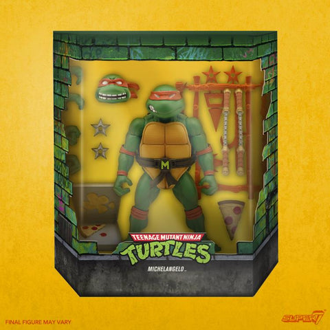 Image of (Super 7) (Pre - Order) Teenage Mutant Ninja Turtles Ultimates Michelangelo 7-Inch Action Figure - Deposit Only