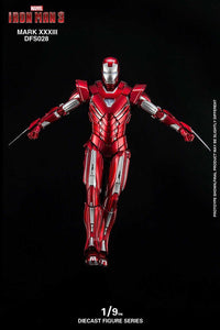 (King Arts) Iron Man 3 MARK 33 Silver Centurion Figure 1/9 Scale Action Figure