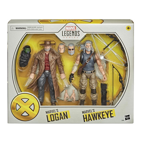 Image of (Hasbro) Marvel Legends Fox X-Men Old Man Logan & Hawkeye 2 Pack 6 Inch Action Figure