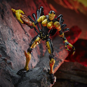 (Hasbro) Transformers Generations WFC Kingdom Deluxe Black Arachnia Action Figure