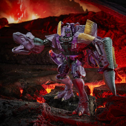 Image of (Hasbro) Transformers Generations WFC Kingdom Leader T-Rex Megatron Action Figure