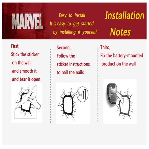 Image of (3D Lights FX) 3D Wall Lamp Marvel Avengers - Iron Man Helmet Only