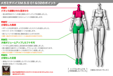 (Kotobukiya) (Pre-Order) Megami Device M.S.G 01 TOPS SET SKIN COLOR B - Deposit Only