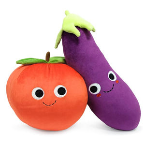 (Kidrobot x Spring) (Pre-Order) Yummy World 16" Eggplant & Peach Plush - Deposit Only