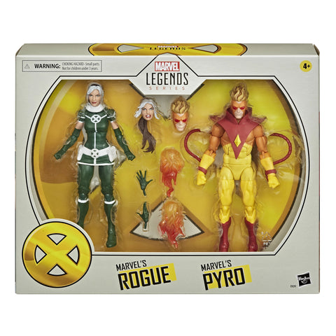 Image of (Hasbro) Marvel Legends X-Men 20th Anniversary Rogue and Pyro 6 inch Scale Figure 2-Pack