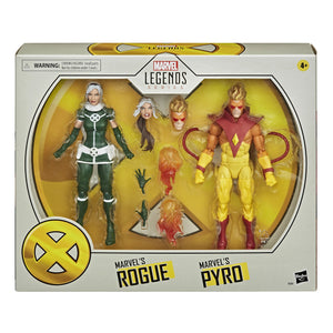 (Hasbro) Marvel Legends X-Men 20th Anniversary Rogue and Pyro 6 inch Scale Figure 2-Pack