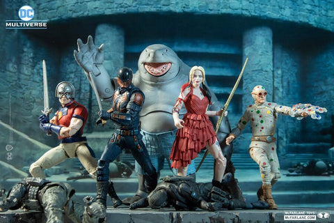 Image of (McFarlane) DC BUILD-A 7IN FIGURES WV5 - SUICIDE SQUAD MOVIE - PEACE MAKER (UNMASKED)