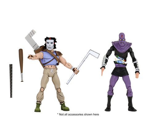 Image of (NECA) TMNT - 7" Scale Action Figures - Cartoon Series 3 Casey Jones and Foot Soldier 2-pack
