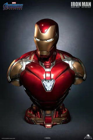 Image of (Queen Studios) (Pre-Order) Avengers Endgame Iron Man Mark 85 1/1 Life Size Bust Statue - Deposit Only